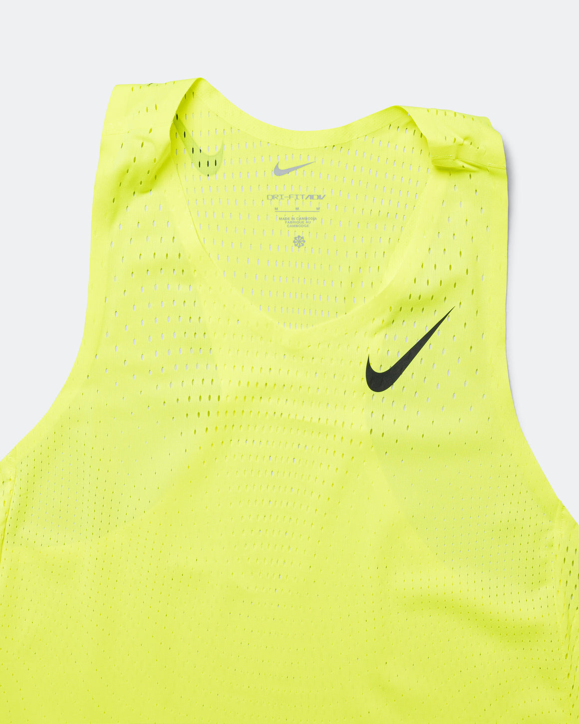 Nike - Mens Dri-FIT ADV Aeroswift Singlet - Volt/Black - Up There Athletics