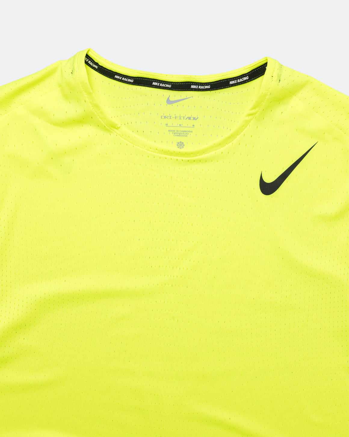 Nike - Mens Dri-FIT ADV Short-Sleeve Running Top - Volt/Black - Up There Athletics