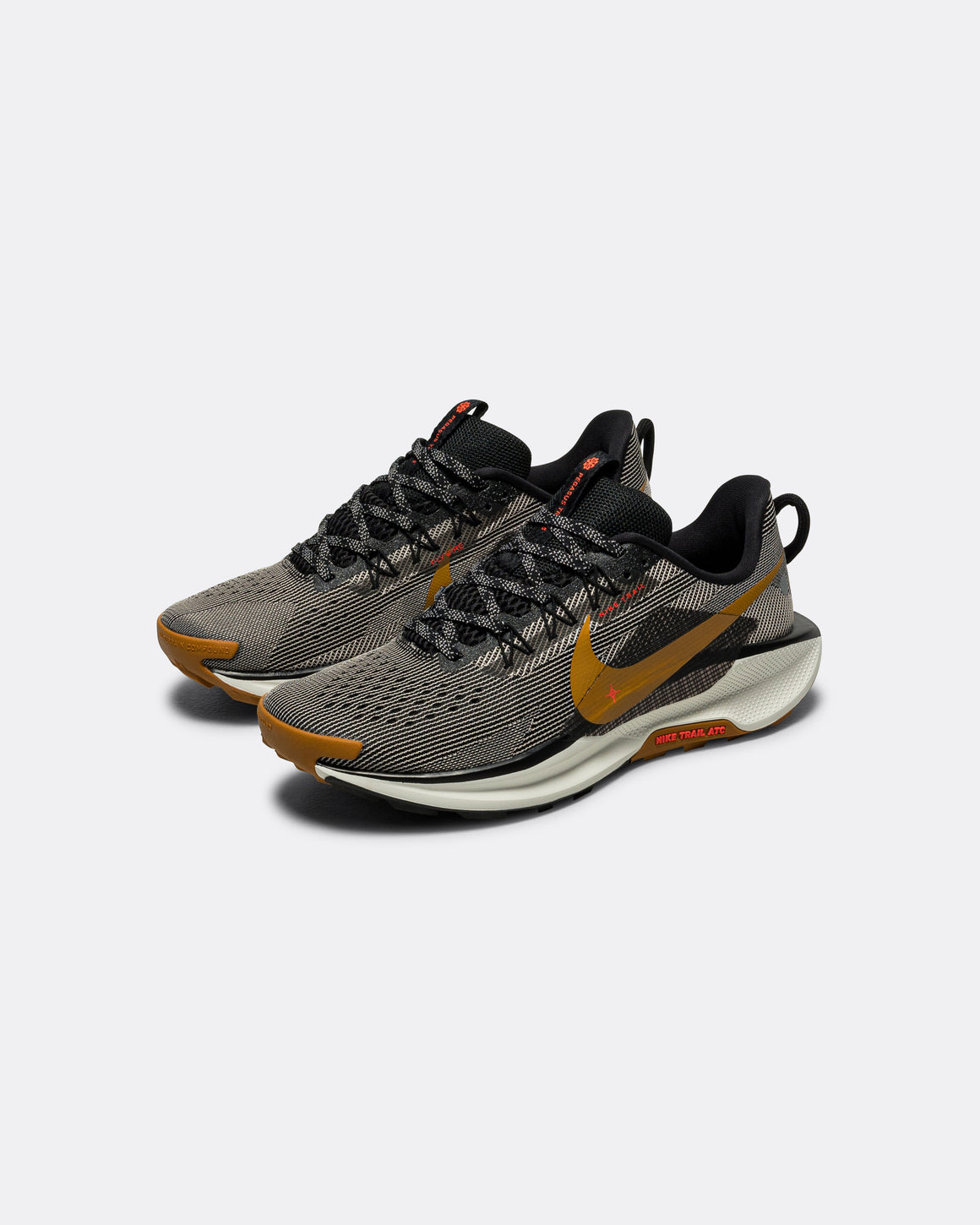 Mens React Pegasus Trail 5 - Black/Desert Ochre-Fir-College Grey
