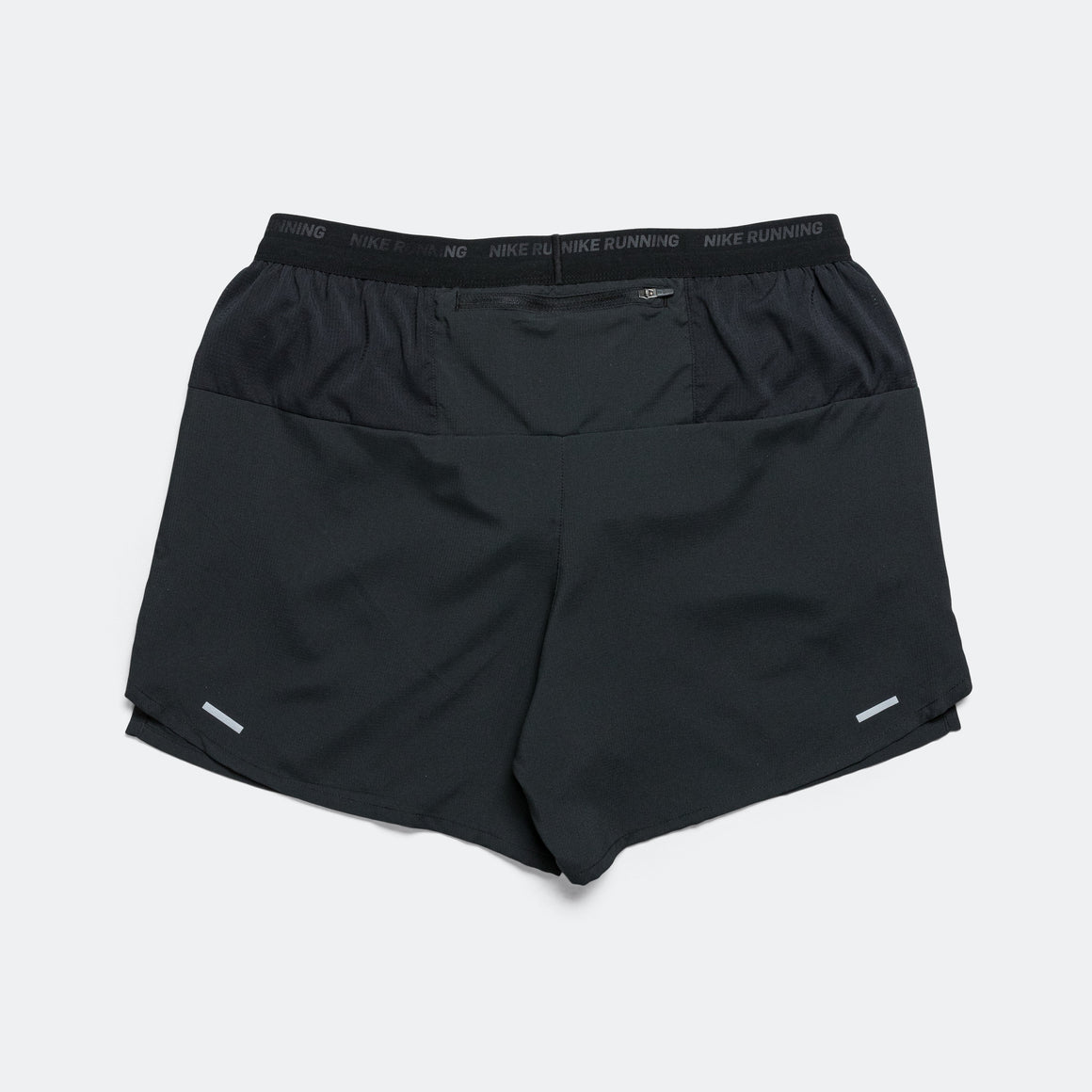 Nike - Mens 5" Brief Lined Running Shorts - Black/Black-Reflective Silver - Up There Athletics