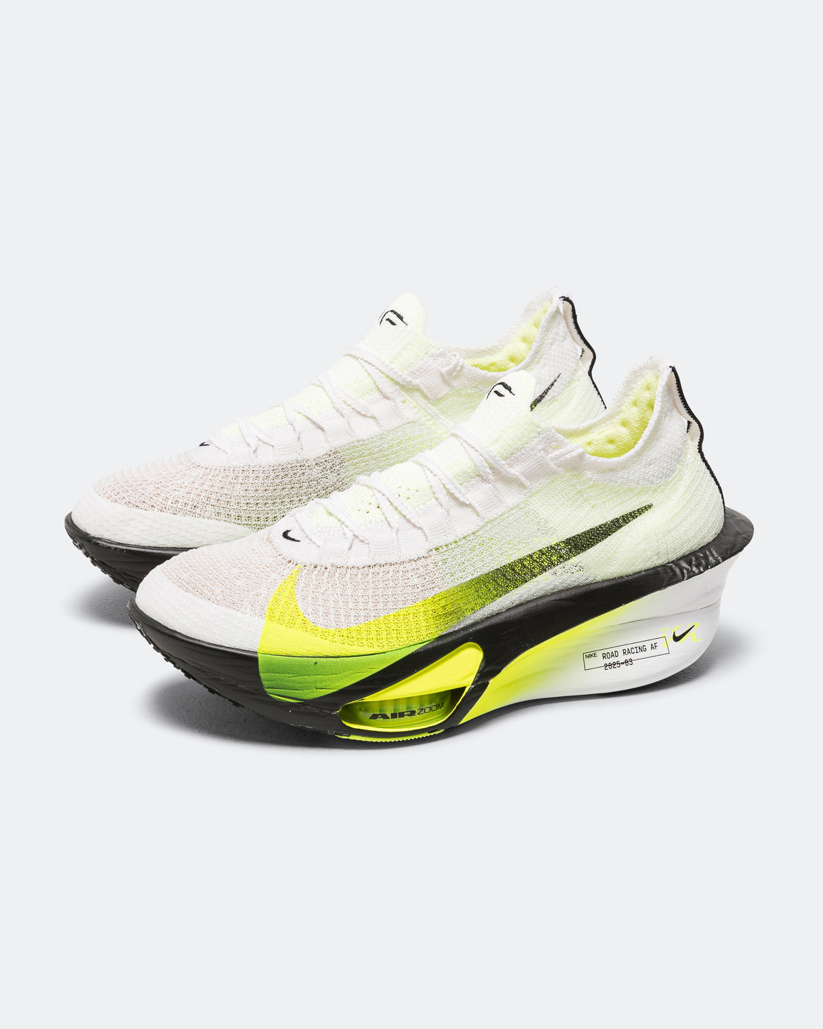 Nike - Mens Air Zoom Alphafly Next% 3 - White/Black-Volt-Barley Volt - Up There Athletics