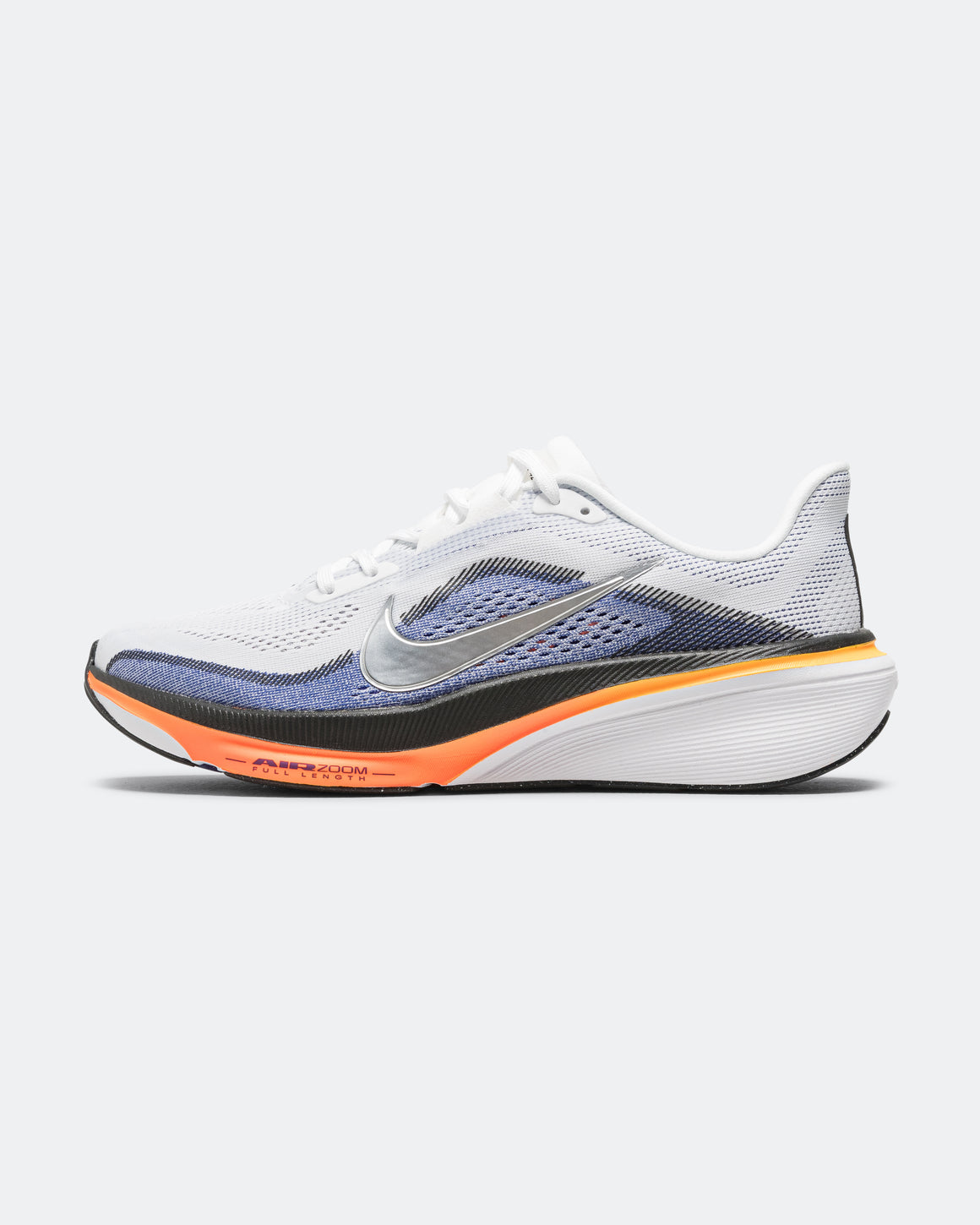 Nike - Mens Air Zoom Pegasus 42 - White/Metallic Silver-Lapis-Total Orange - Up There Athletics