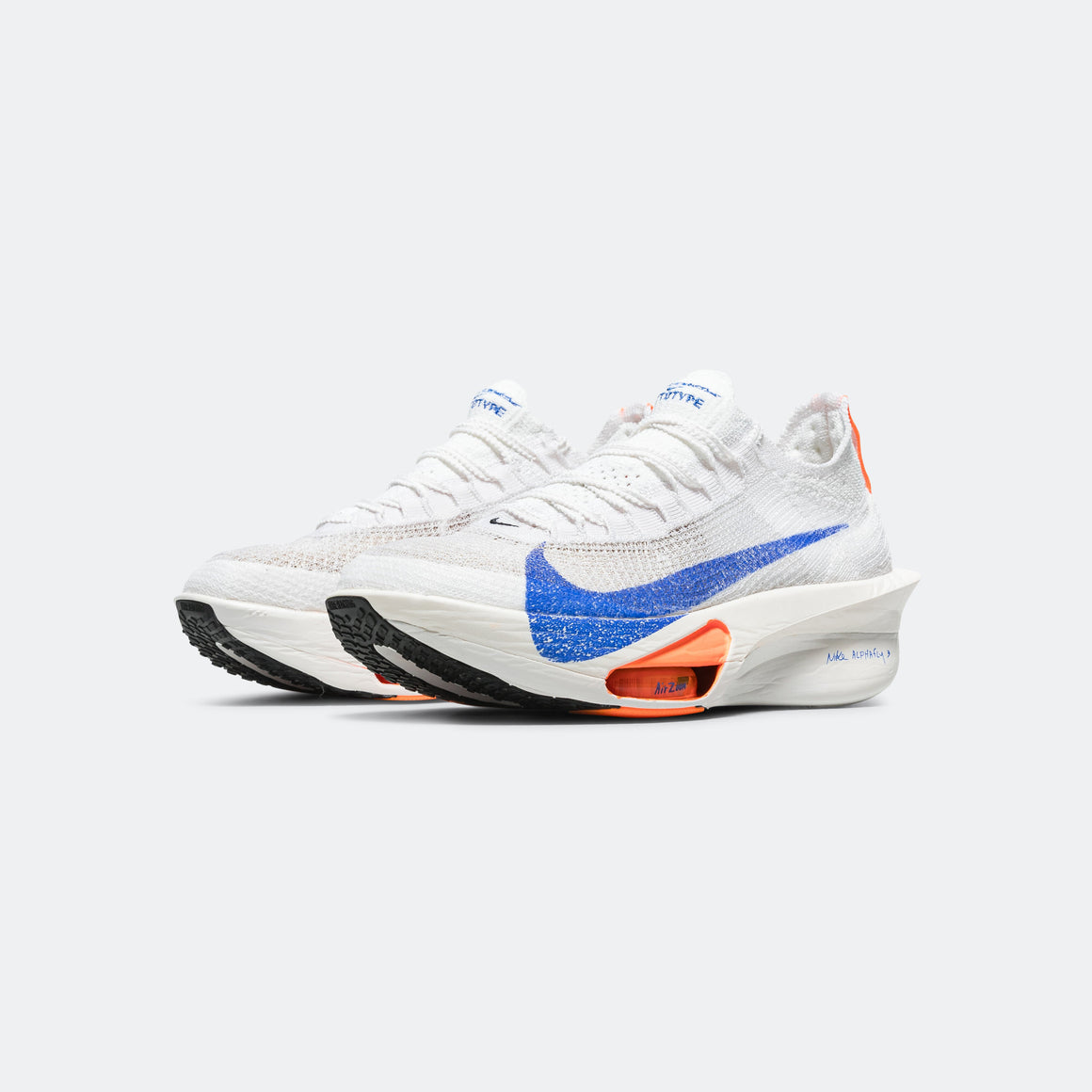 Nike - Mens Air Zoom Alphafly Next% 3 'Blueprint' - White/Racer Blue-Total Orange - Up There Athletics