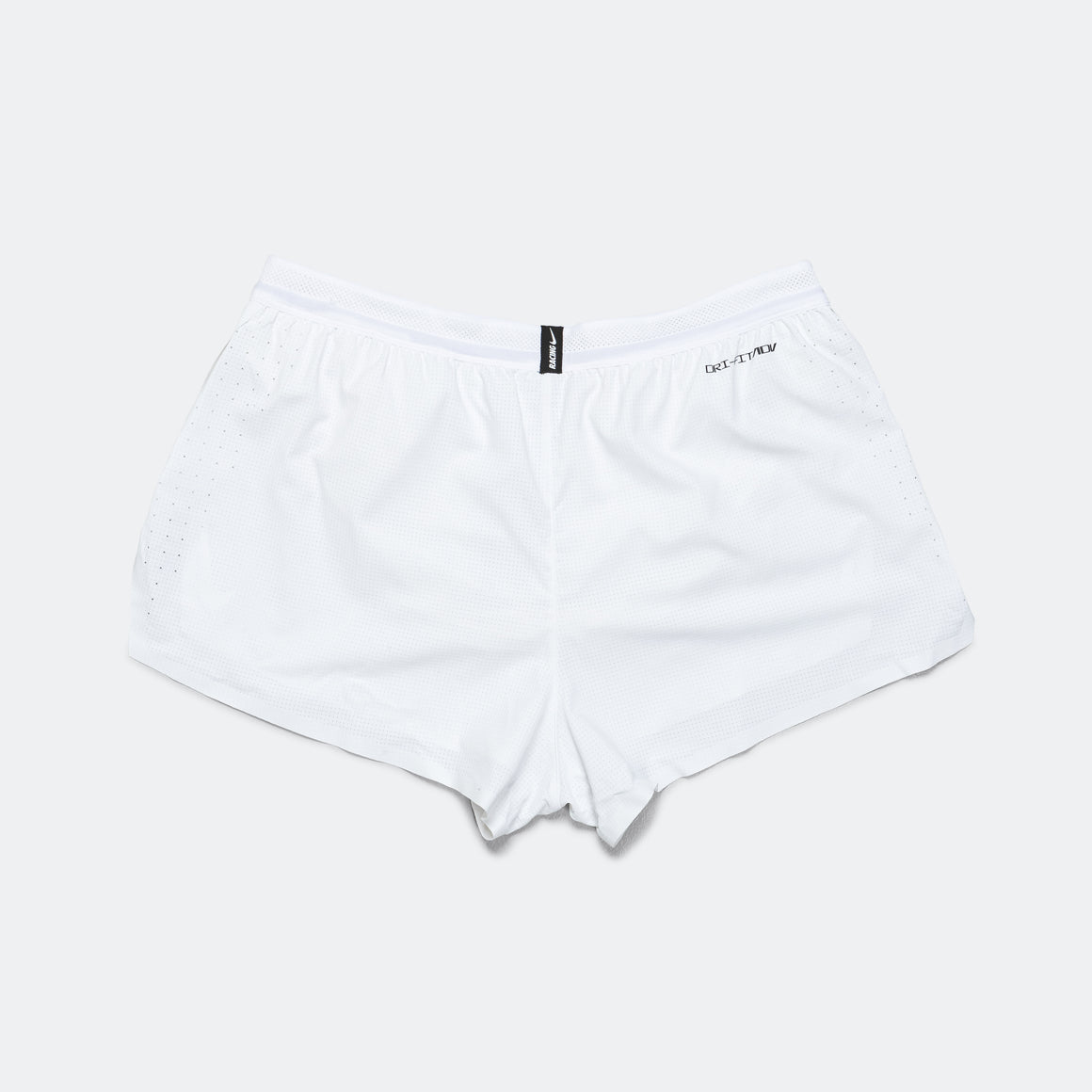 Nike - Mens 2" Brief Lined Aeroswift Racing Shorts - White/Polar - Up There Athletics