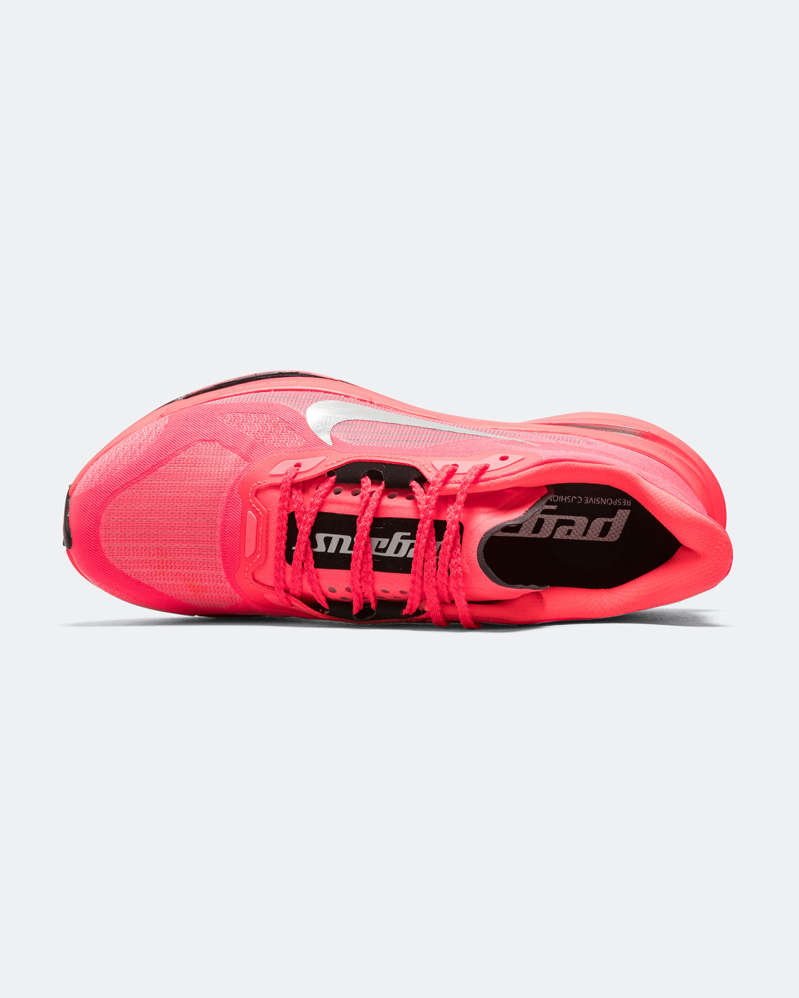 Nike - Mens Pegasus Plus 2 - Flash Crimson/Black/Light Smoke Grey/Metallic Silver - Up There Athletics