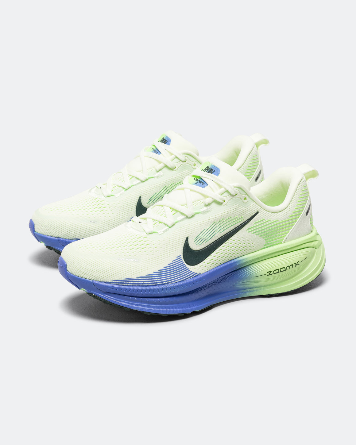 Nike - Mens Vomero 18 - White/Black Spruce-Volt Tint-Sapphire - Up There Athletics