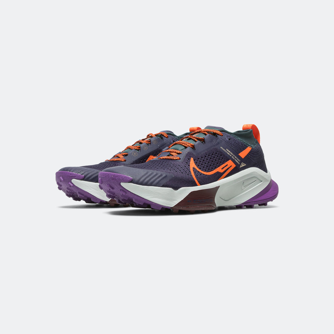 Nike - Mens Zegama - Purple Ink/Safety Orange-Deep Jungle - Up There Athletics