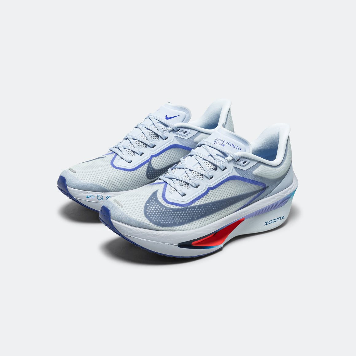 Mens Zoom Fly 6 - Ghost/Football Grey-Blue Lightning-Blue Void