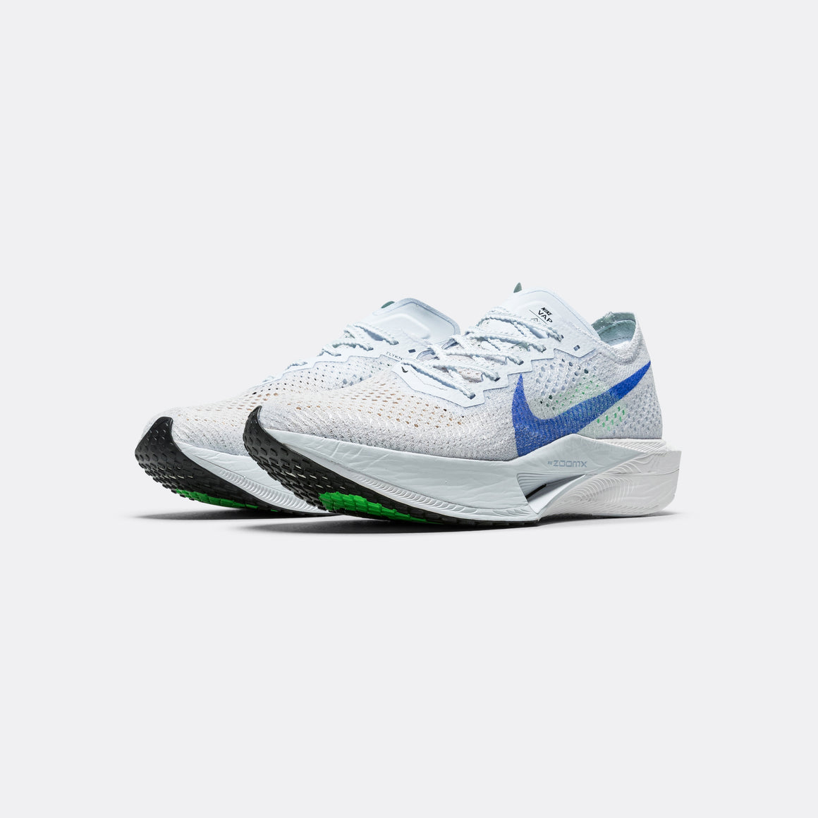 Nike - Mens ZoomX Vaporfly Next% 3 - Football Grey/Racer Blue-Green Strike - Up There Athletics