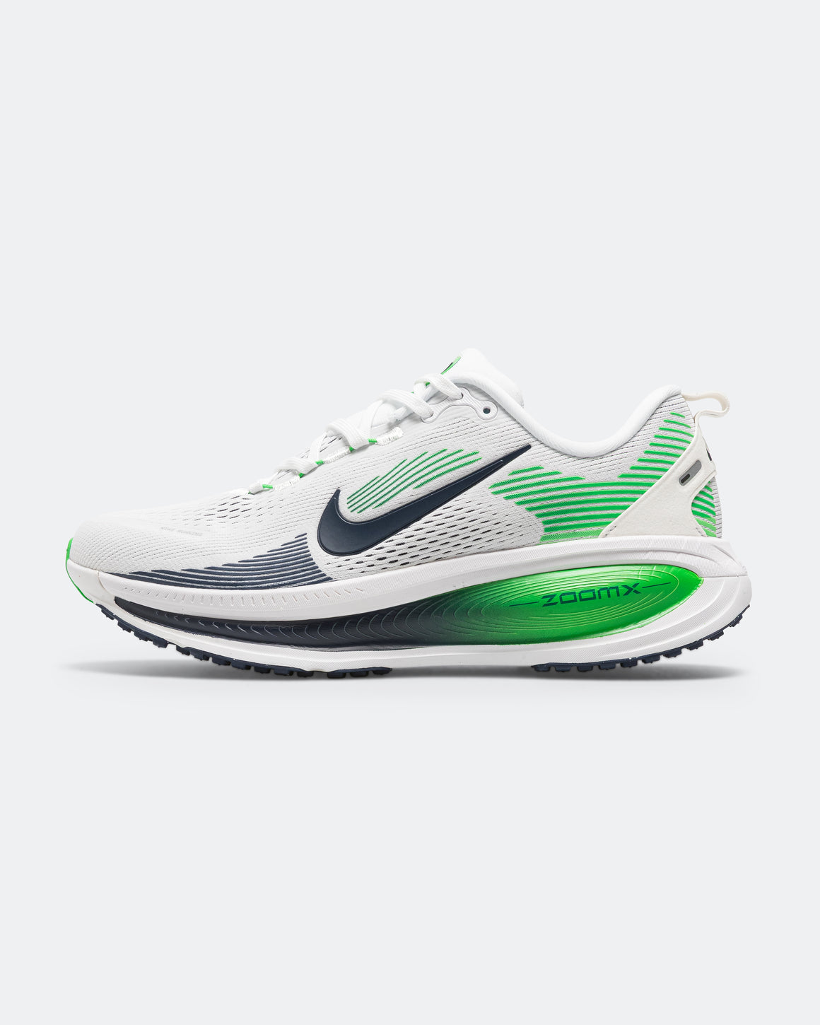 Nike - Mens Vomero 18 - White/MIdnight Navy-Green Spark - Up There Athletics
