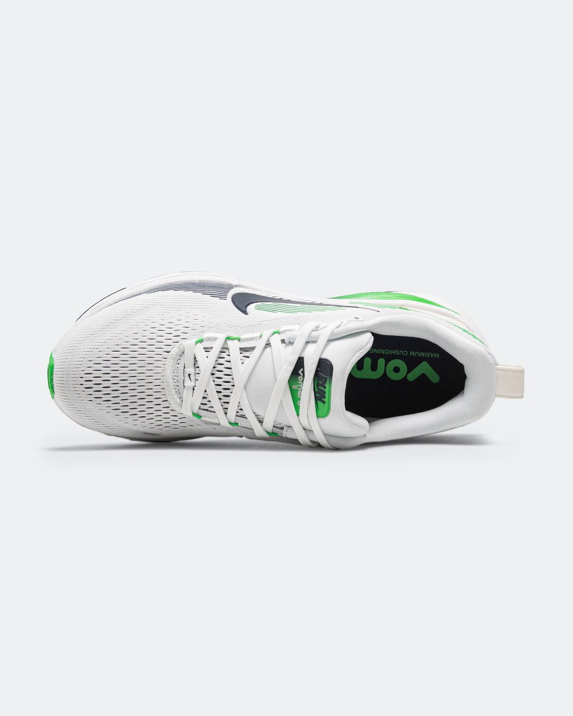 Nike - Mens Vomero 18 - White/MIdnight Navy-Green Spark - Up There Athletics