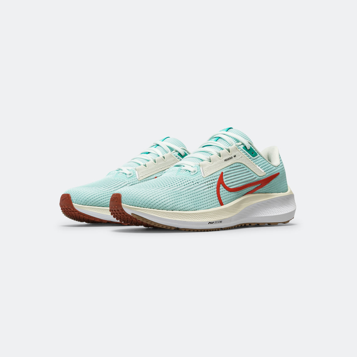 Womens Air Zoom Pegasus 40 - Jade Ice/Picante Red-White