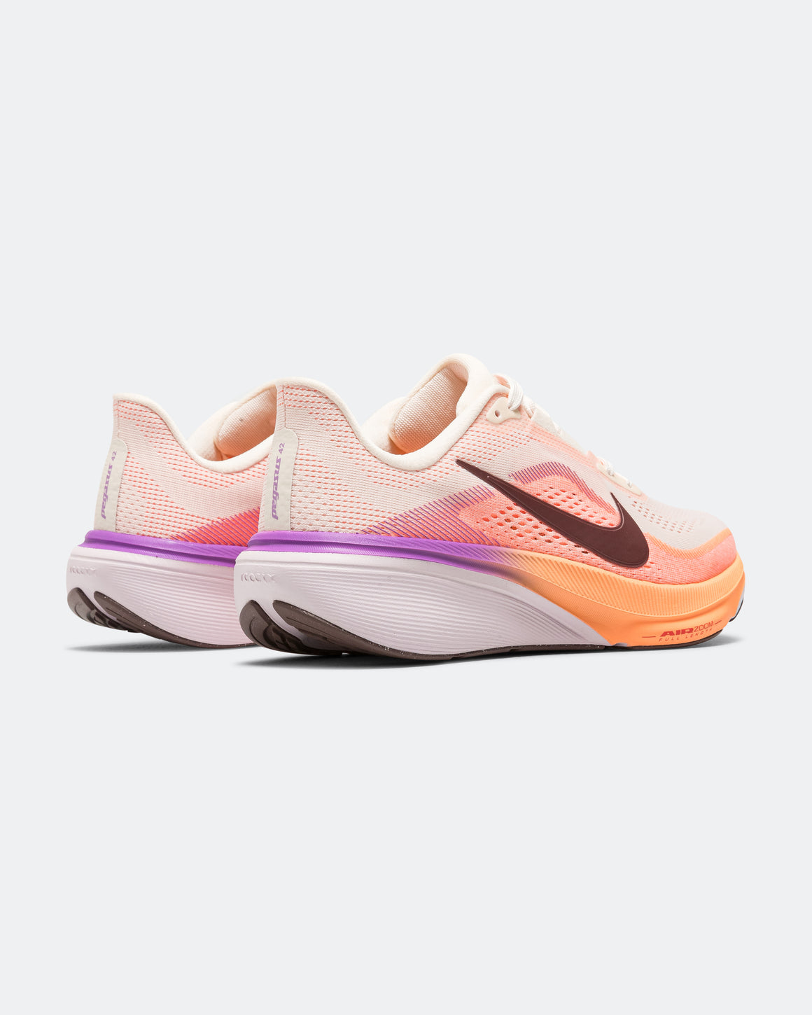 Nike - Womens Air Zoom Pegasus 42 - Chalk/Tattoo-Orange Pulse-Bright Violet - Up There Athletics