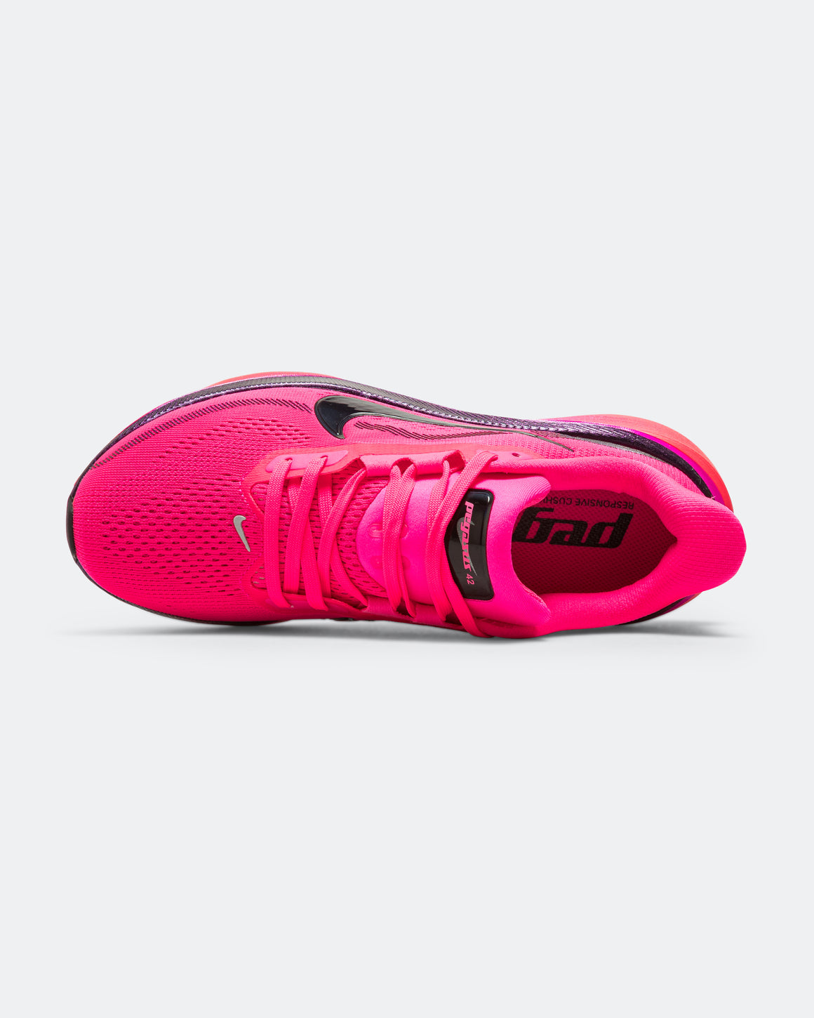Nike - Womens Air Zoom Pegasus 42 - Hyper Pink/Black-Laser Crimson - Up There Athletics