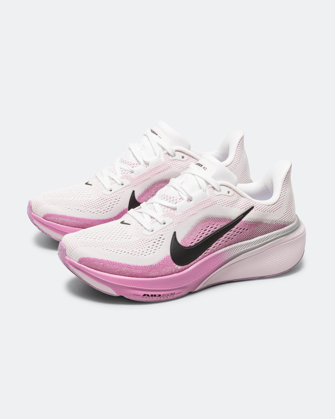 Nike - Womens Air Zoom Pegasus 42 - White/Black-Lt Magenta-Bleached Lilac - Up There Athletics