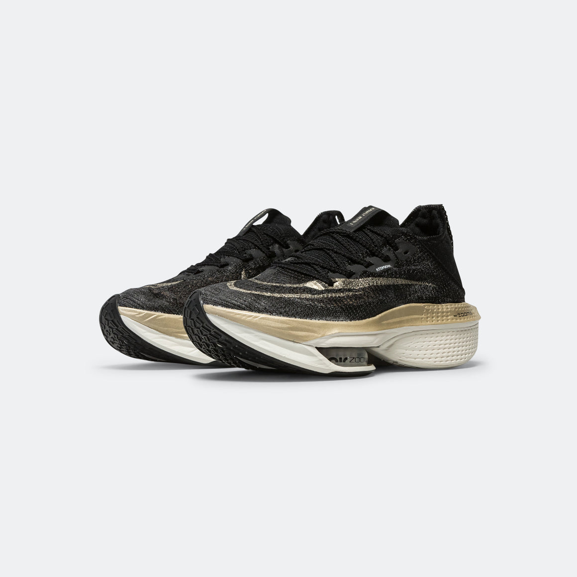 Nike - Womens Air  Zoom Alphafly Next%  2 - Black/Metallic Gold - Up There Athletics