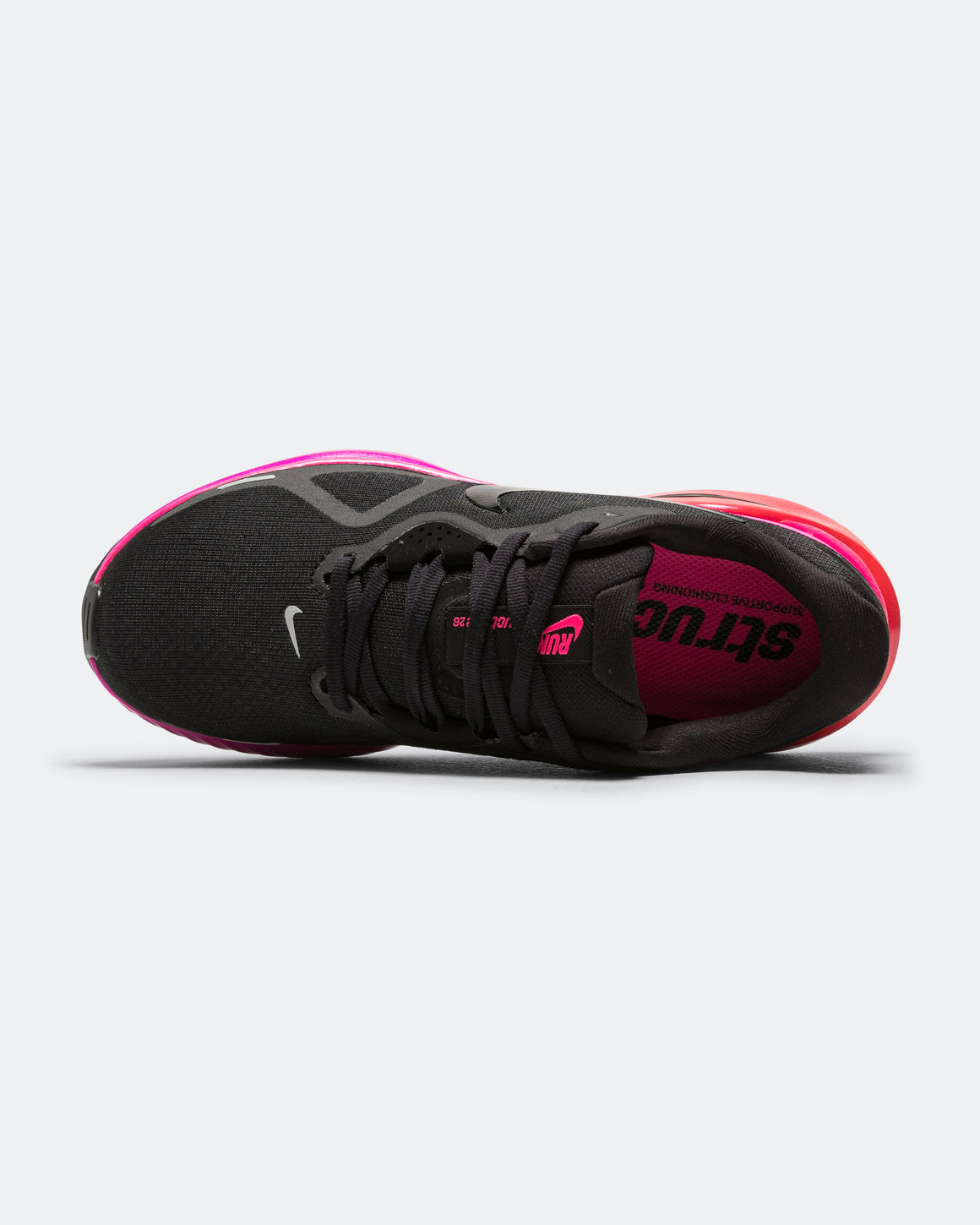 Nike - Womens Structure 26 - Black/Black-Hyper Pink-Laser Crimson - Up There Athletics