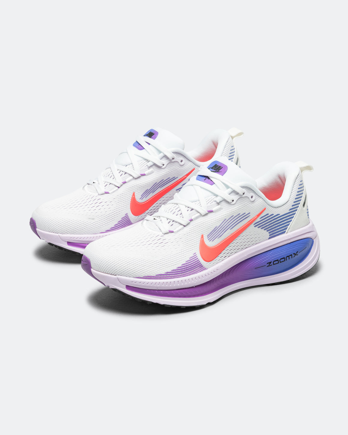 Nike - Womens Vomero 18 - White/Hot Lava-Violet Mist-Sapphire - Up There Athletics