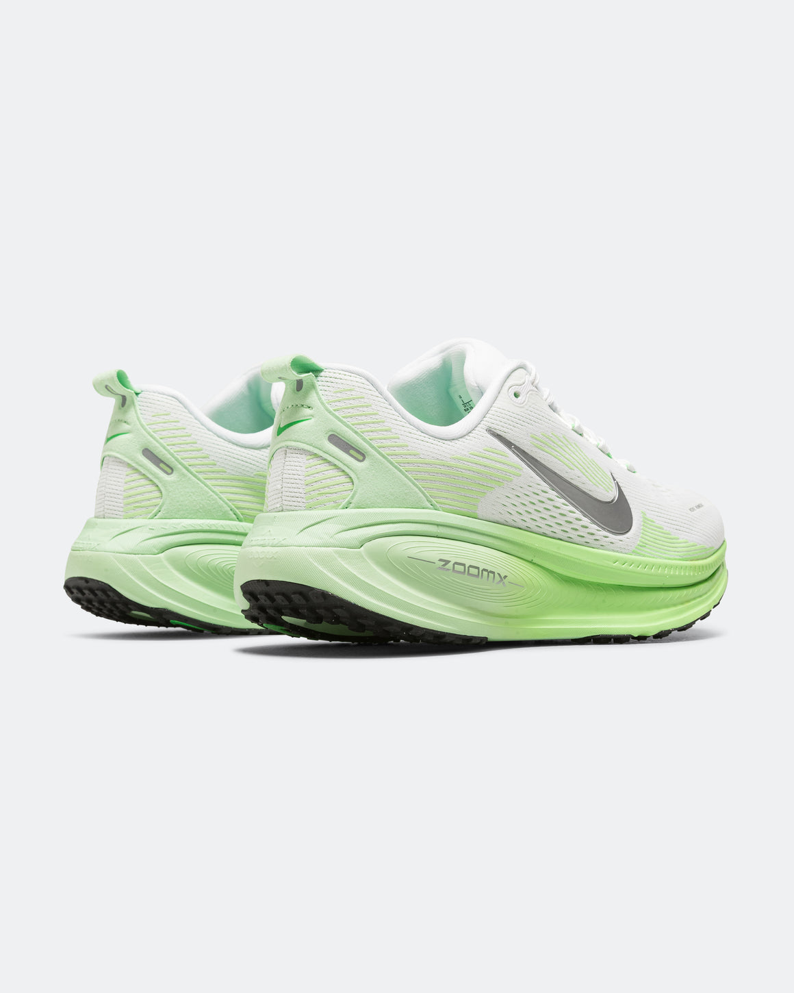Nike - Womens Vomero 18 - White/Metallic SIlver-Illusion Green - Up There Athletics