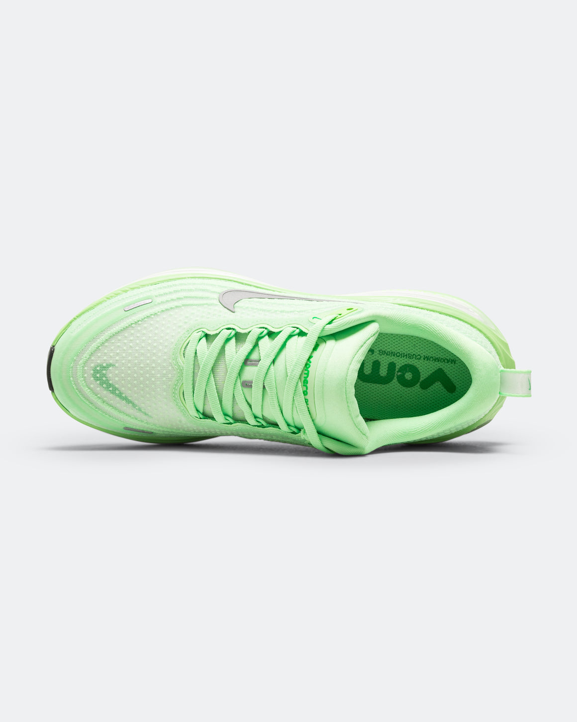 Nike - Womens Vomero Plus - White/Metallic Silver-Illusion Green - Up There Athletics