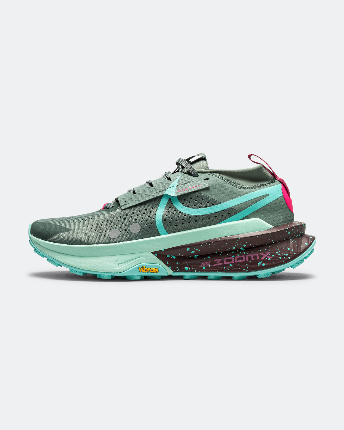 Nike - Mens ZoomX Zegama 2 - Clay Green/Bleached Turquiose-Mint Foam - Up There Athletics