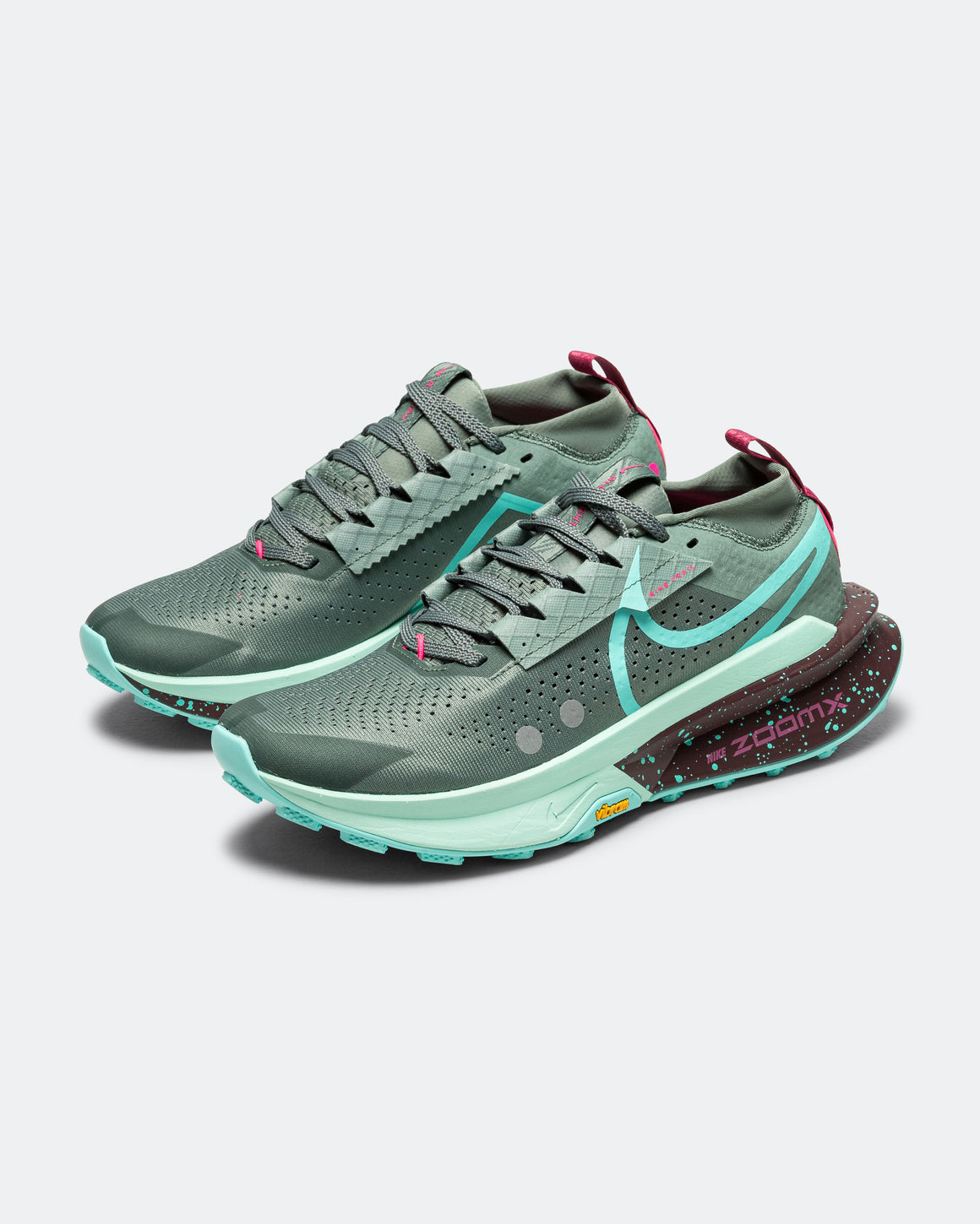 Nike - Mens ZoomX Zegama 2 - Clay Green/Bleached Turquiose-Mint Foam - Up There Athletics