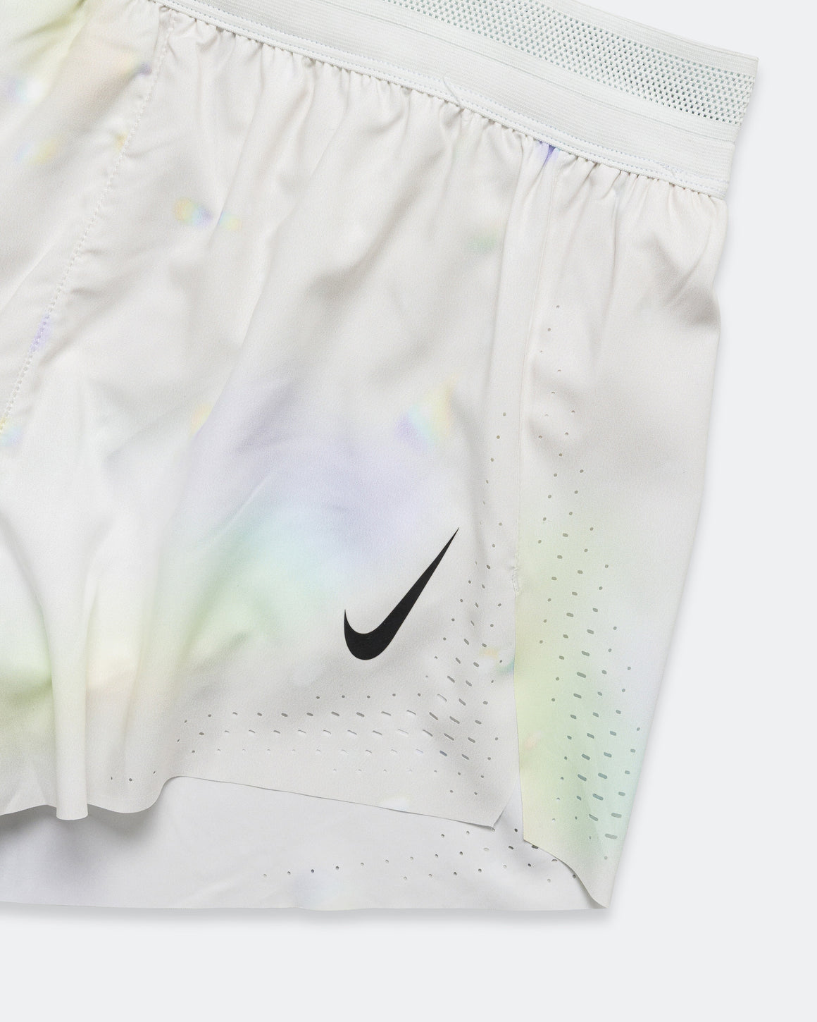 Nike - Womens Dri-FIT ADV AeroSwift Mid Rise 3in Short - Off White/White-Black - Up There Athletics