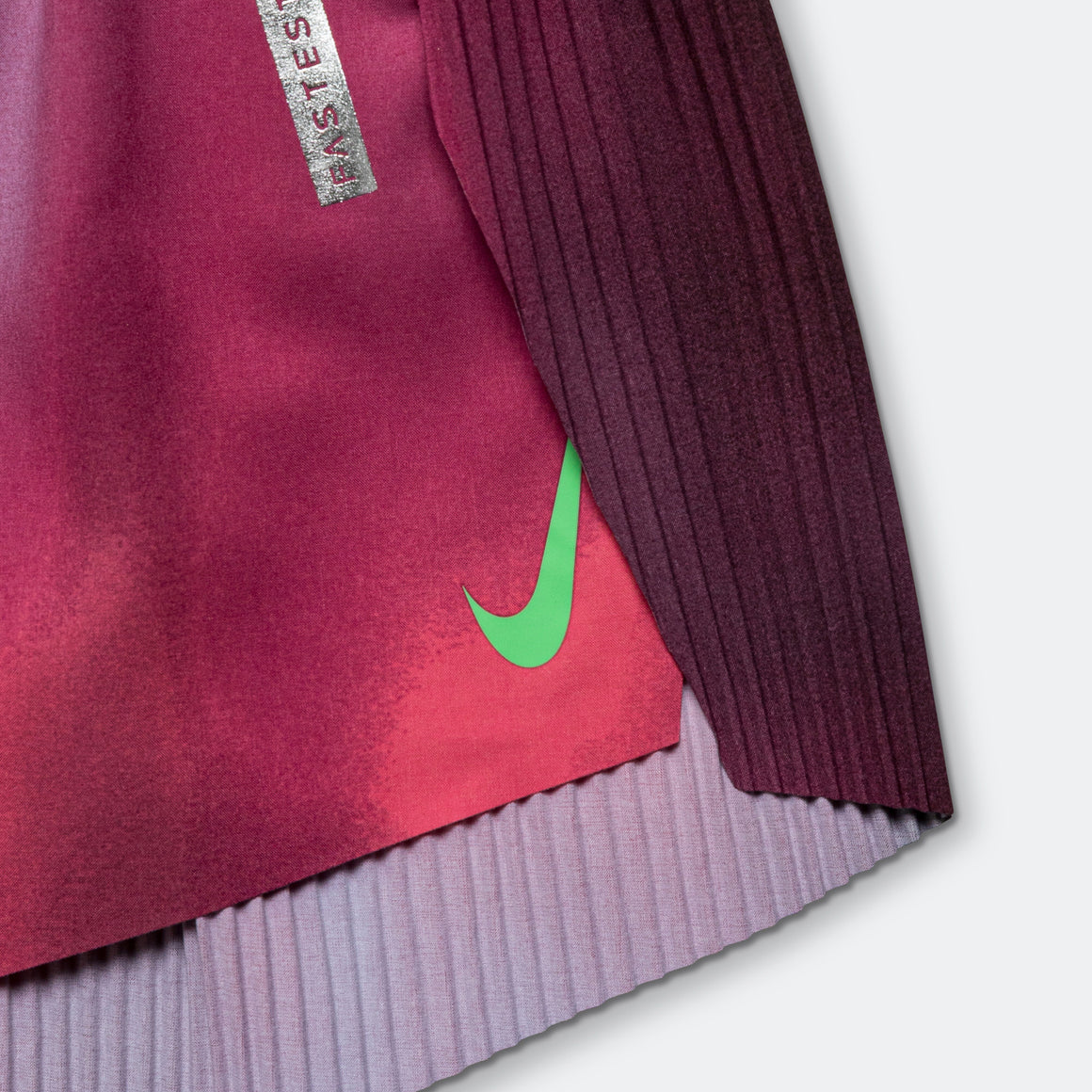 Nike - Womens Dri-FIT ADV Mid-Rise 3' Brief-Lined Shorts 'Faith Kipyegon Breaking4' - Fuchsia/Burgundy-Green Shock - Up There Athletics