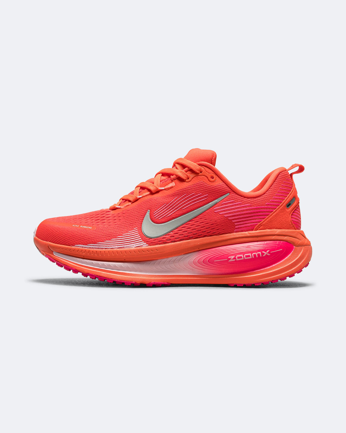 Nike - Womens Vomero 18 - Bright Crimson/Metallic Silver - Up There Athletics
