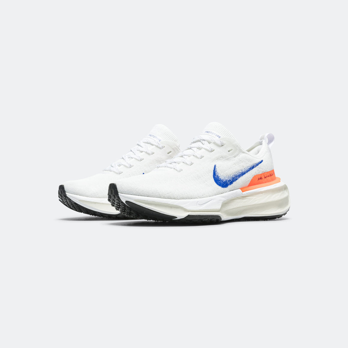Nike - Mens ZoomX Invincible 3 'Blueprint' - White/Racer Blue-Total Orange - Up There Athletics