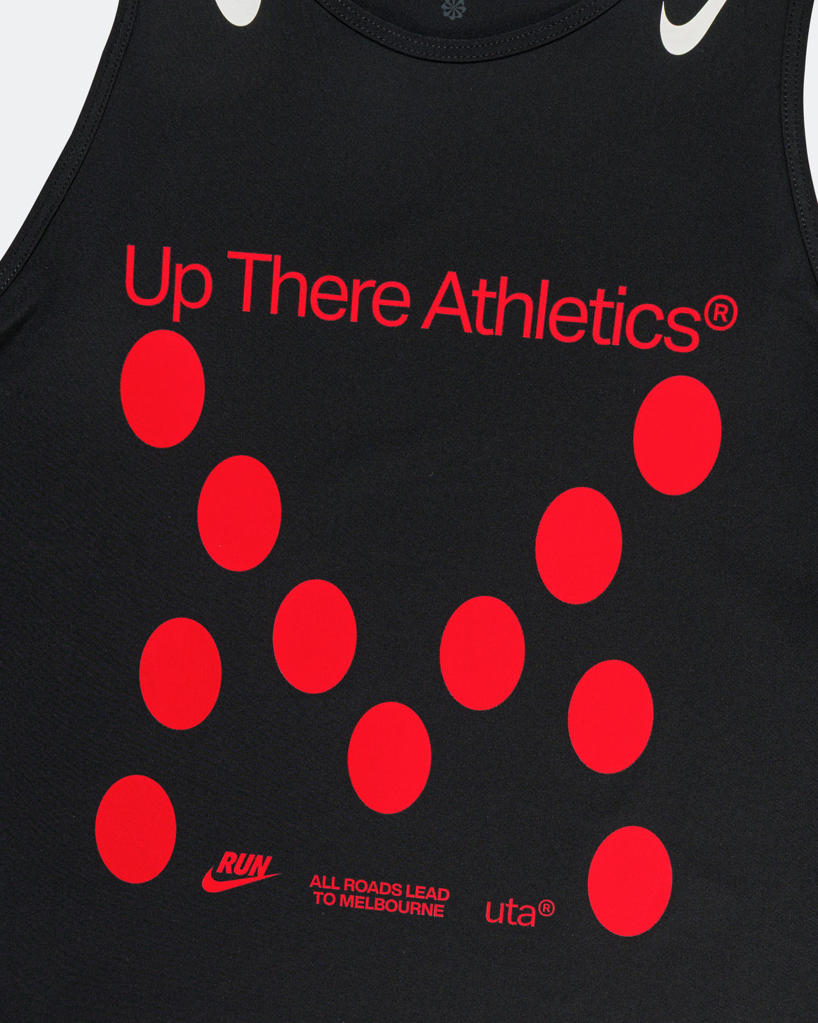 Nike - Womens Dri-FIT ADV Cropped Running Tank Top MM26 - Black/White - Up There Athletics
