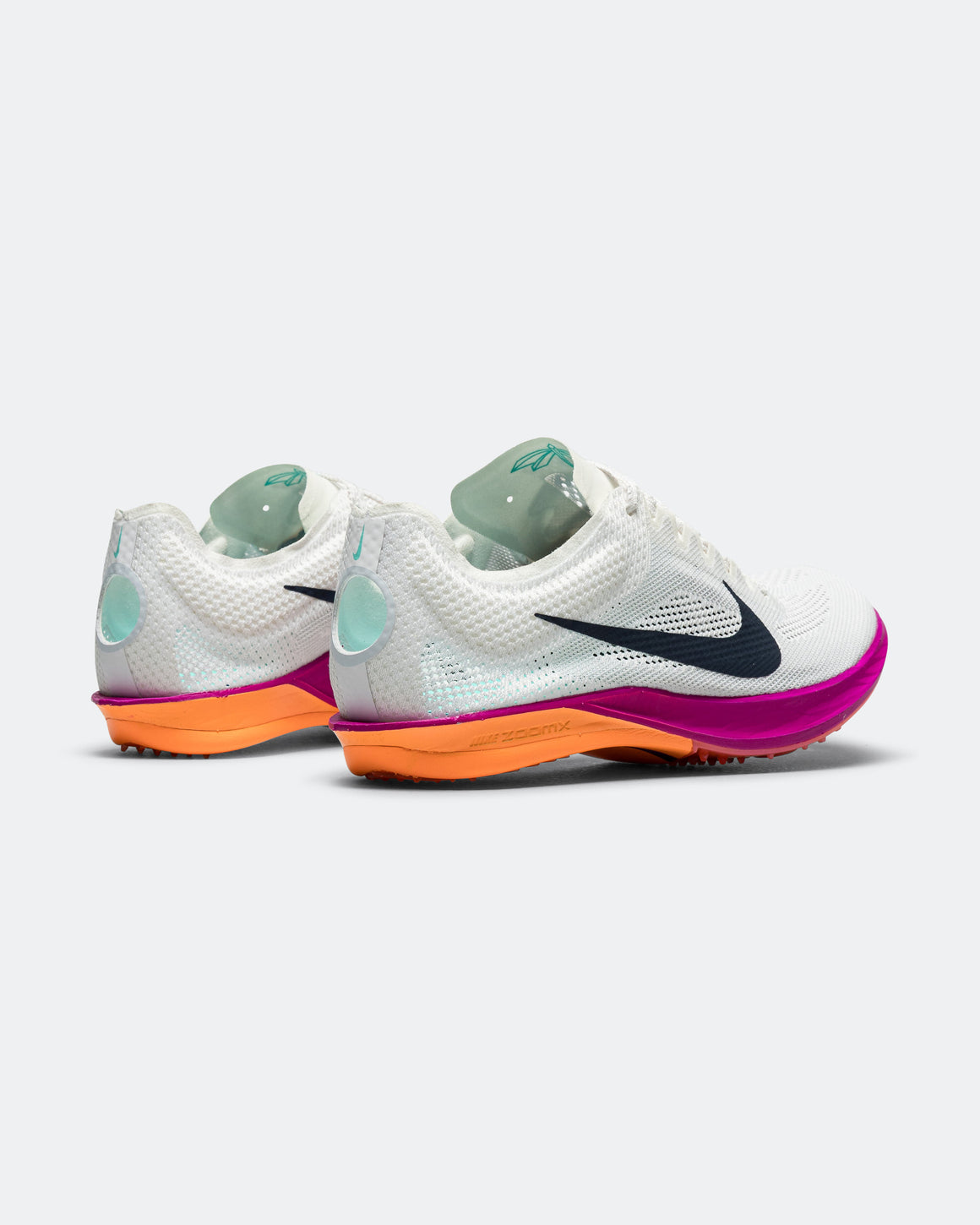 Nike - ZoomX Dragonfly 2 - White/Armory Navy-Hyper Tuquiose-Fire Pink - Up There Athletics