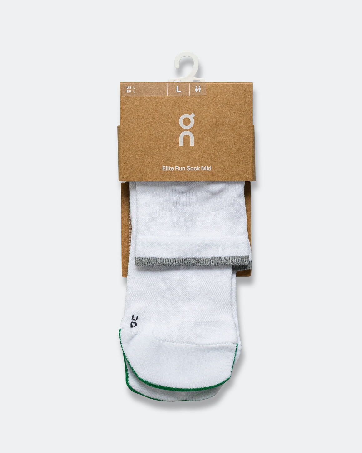 On Running - Elite Run Sock Mid - White/Ivory - Up There Athletics