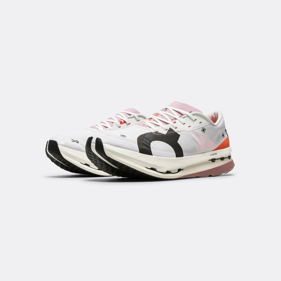 On Running - Womens Cloudboom Echo 3 - White/Flame - Up There Athletics