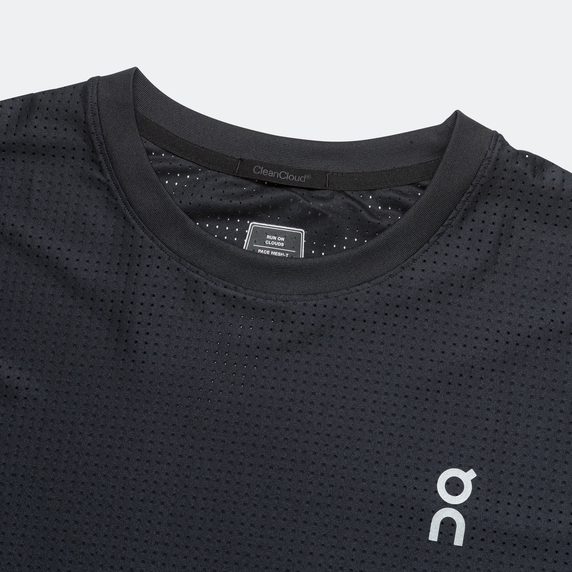 On Running - Mens Pace Mesh Tee - Black - Up There Athletics