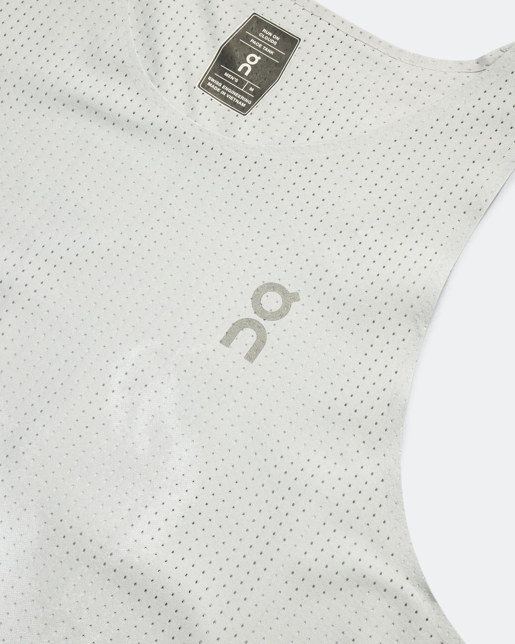 On Running - Mens Pace Tank - Glacier/White | Up There Athletics