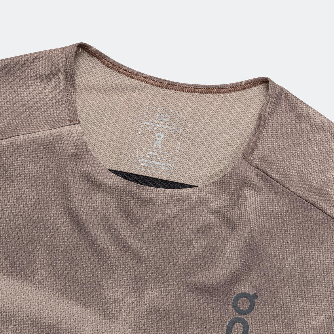 On Running - Mens Performance-T AOP - Cinder/Black - Up There Athletics