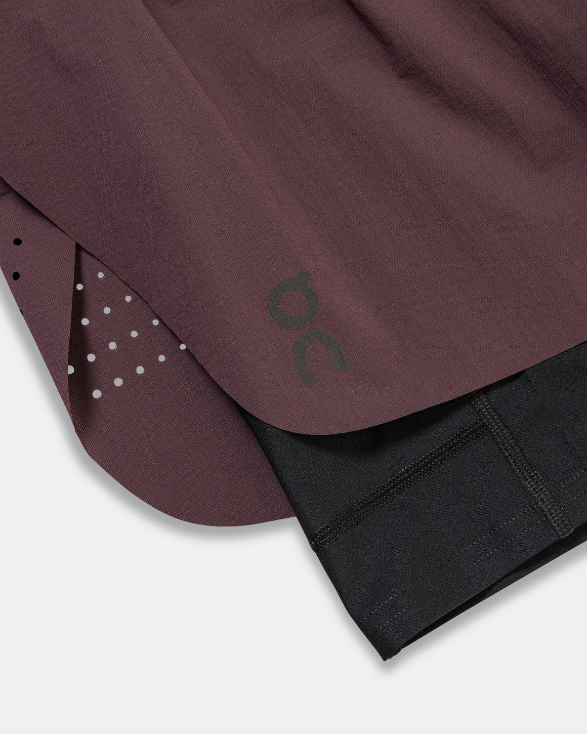 On Running - Mens Zero 2-in-1 Shorts - Urchin/Black - Up There Athletics