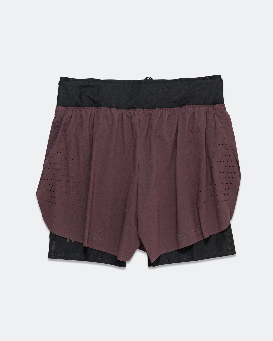 On Running - Mens Zero 2-in-1 Shorts - Urchin/Black - Up There Athletics
