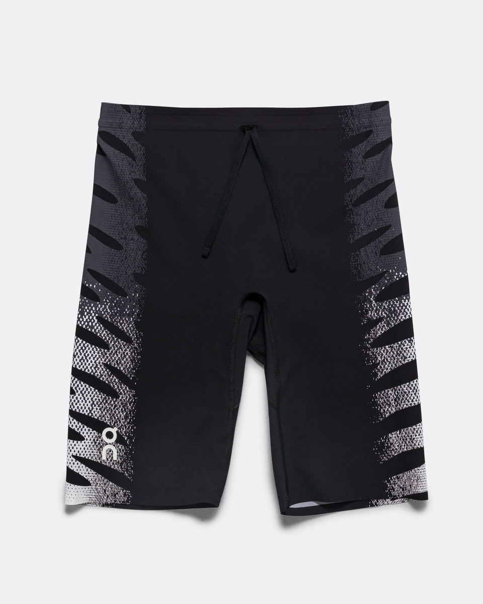 On Running - Mens Zero Zero Half Tights - Iron/White | Up There
