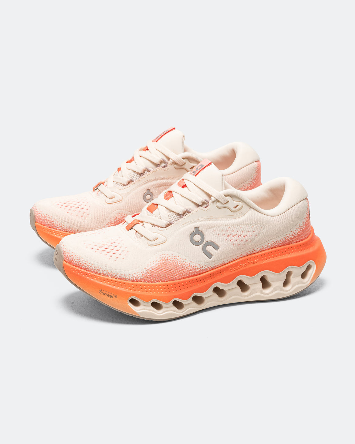 On Running - Womens Cloudsurfer 3 - Moonstone/Flame - Up There Athletics