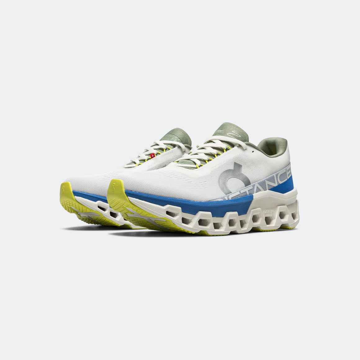 On Running - Womens Cloudmonster 2 × Distance - White/Lapis - Up There Athletics