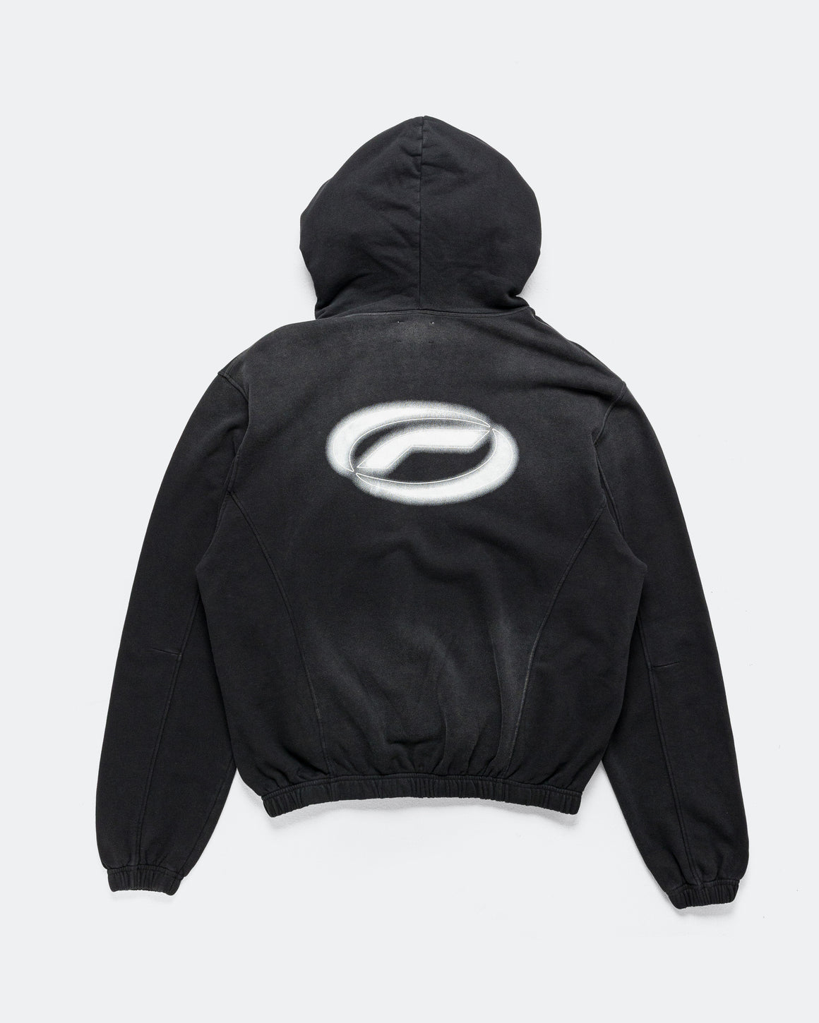 Optimistic Runners - Baumwolle Hoodie - Washed Black - Up There Athletics