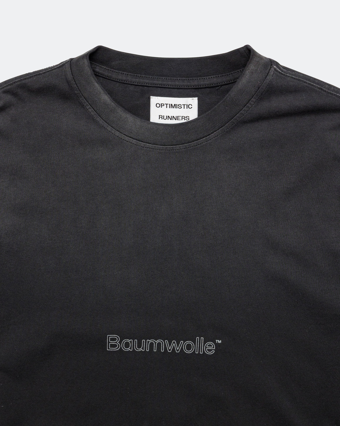 Optimistic Runners - Baumwolle Longsleeve - Washed Black - Up There Athletics