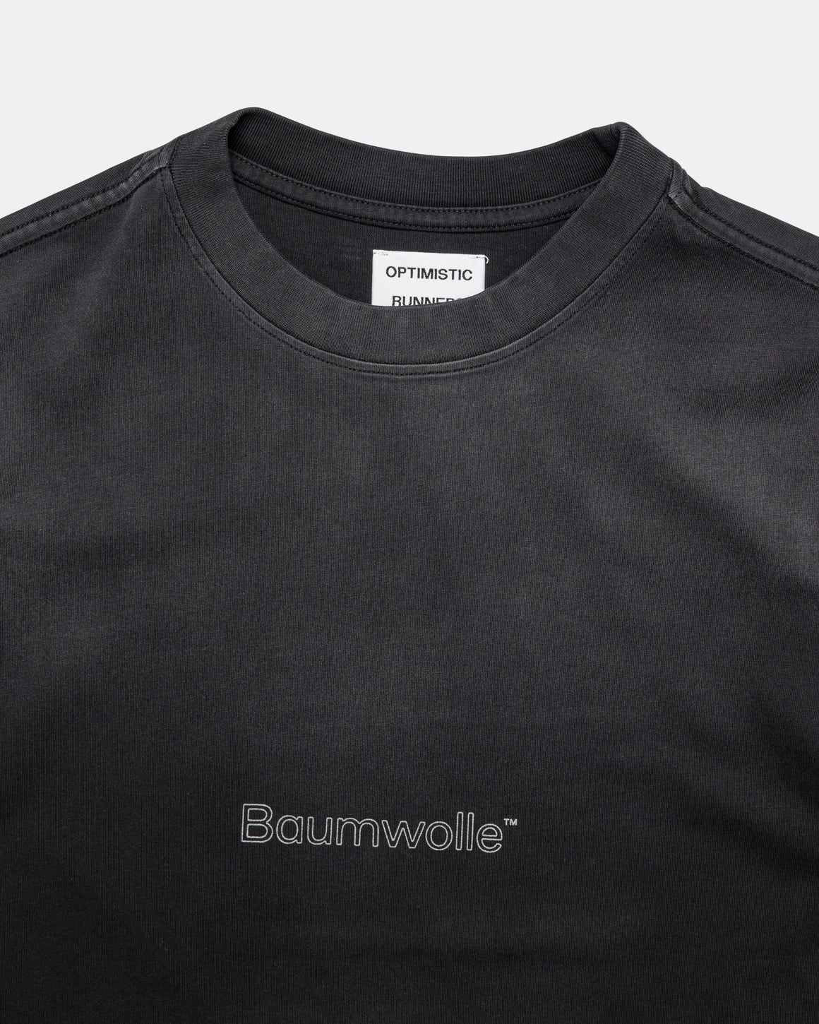Optimistic Runners - Baumwolle T-Shirt - Washed Black - Up There Athletics