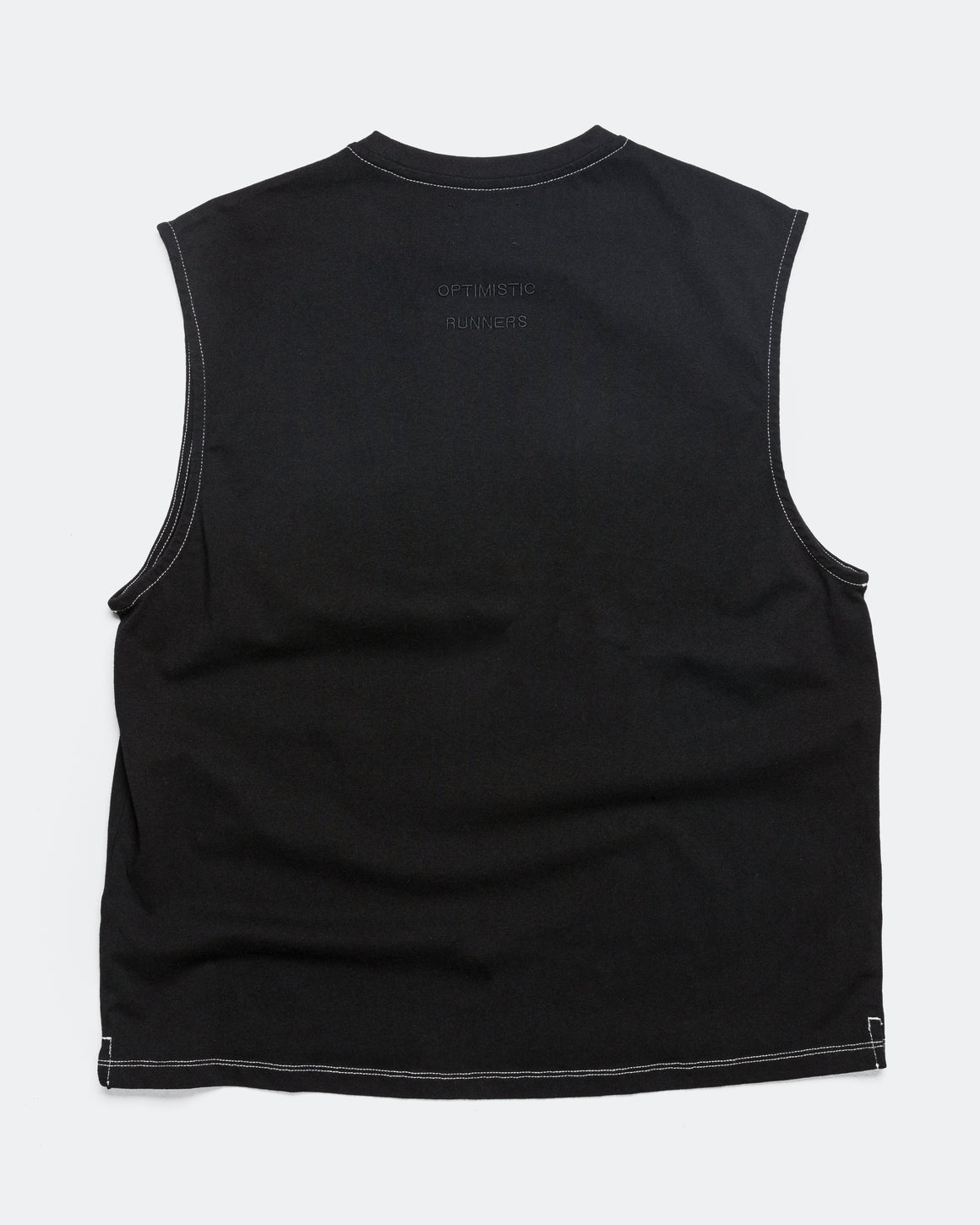 Optimistic Runners - Cotton Crop Tank Top  - Black - Up There Athletics