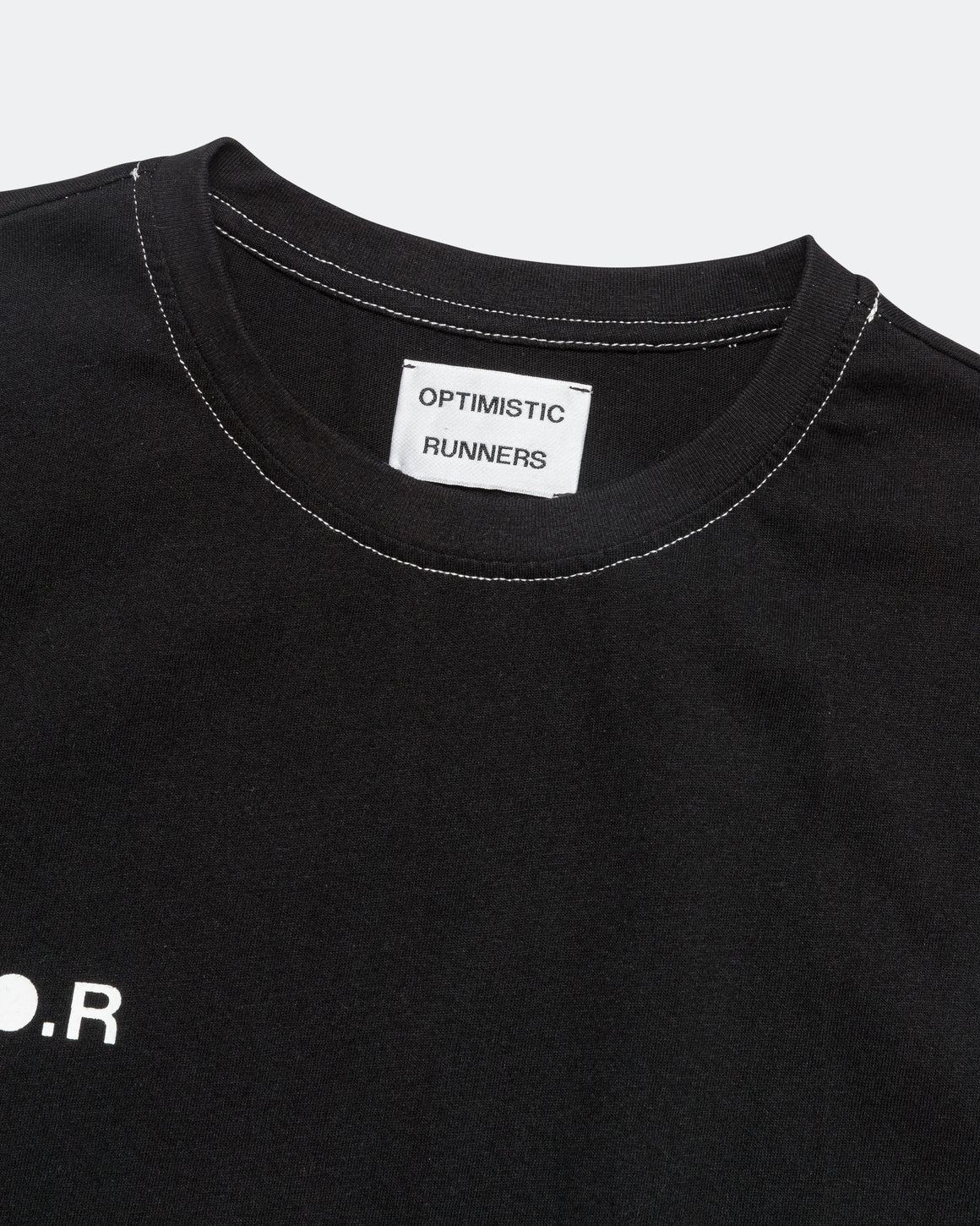 Optimistic Runners - Cotton Crop Tank Top  - Black - Up There Athletics