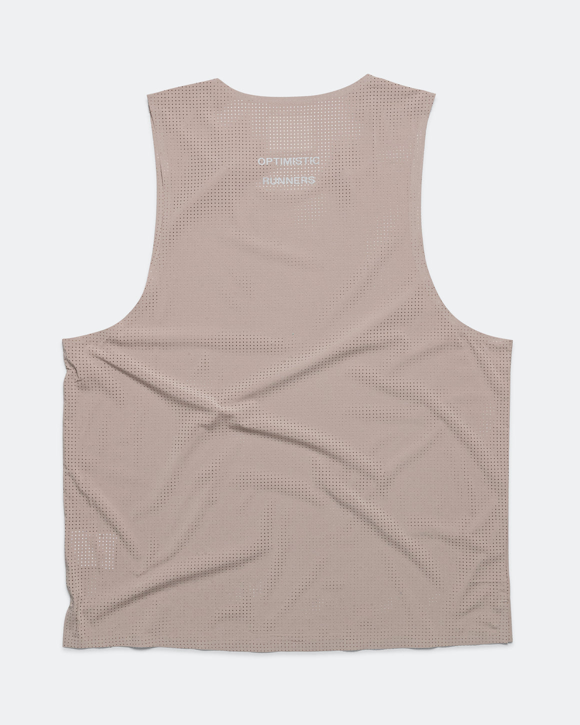 Optimistic Runners - Crop Mesh Singlet - Camel - Up There Athletics