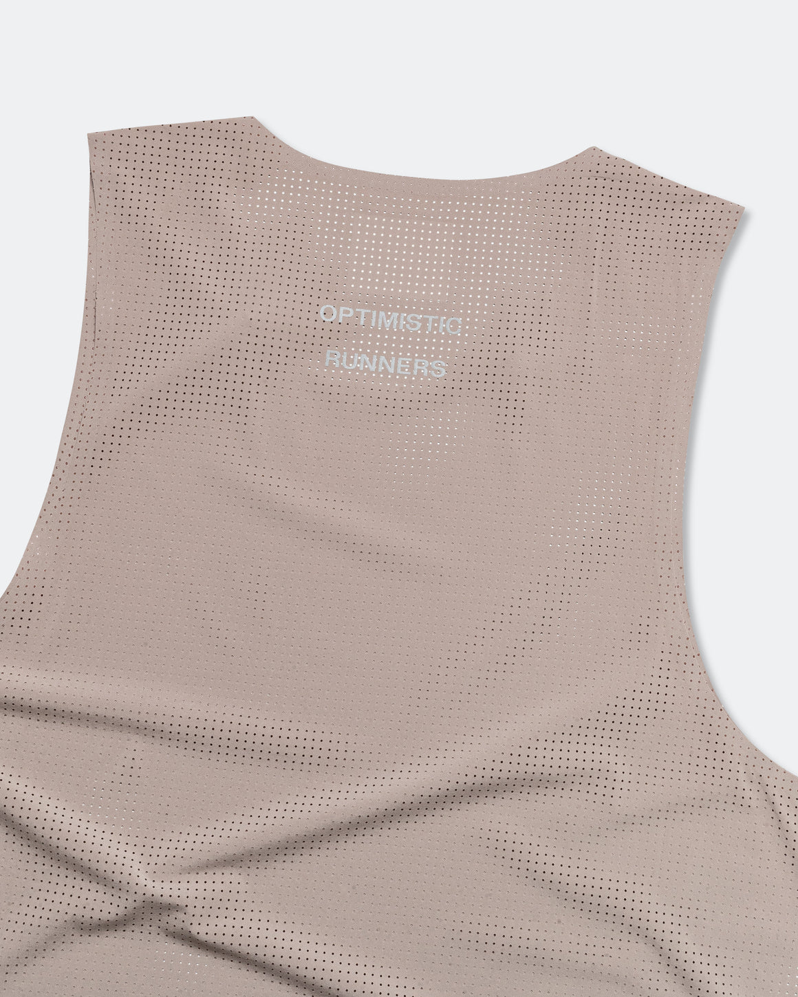 Optimistic Runners - Crop Mesh Singlet - Camel - Up There Athletics