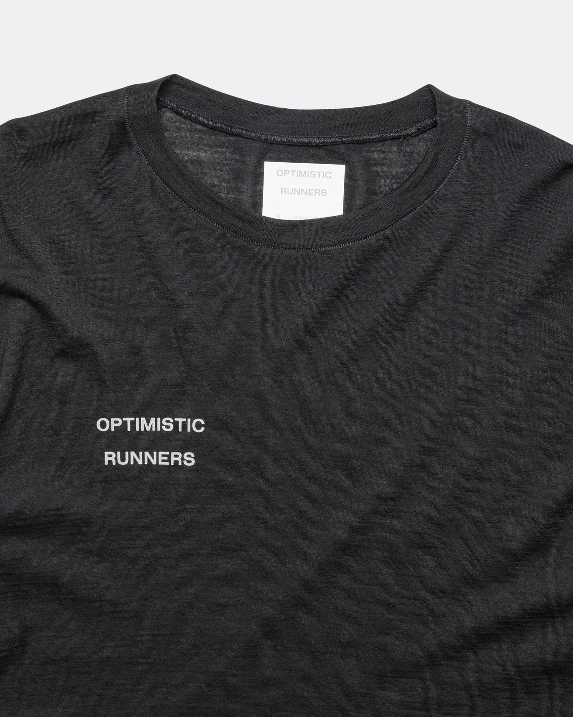 Optimistic Runners - Merino Wool Longsleeve - Black - Up There Athletics